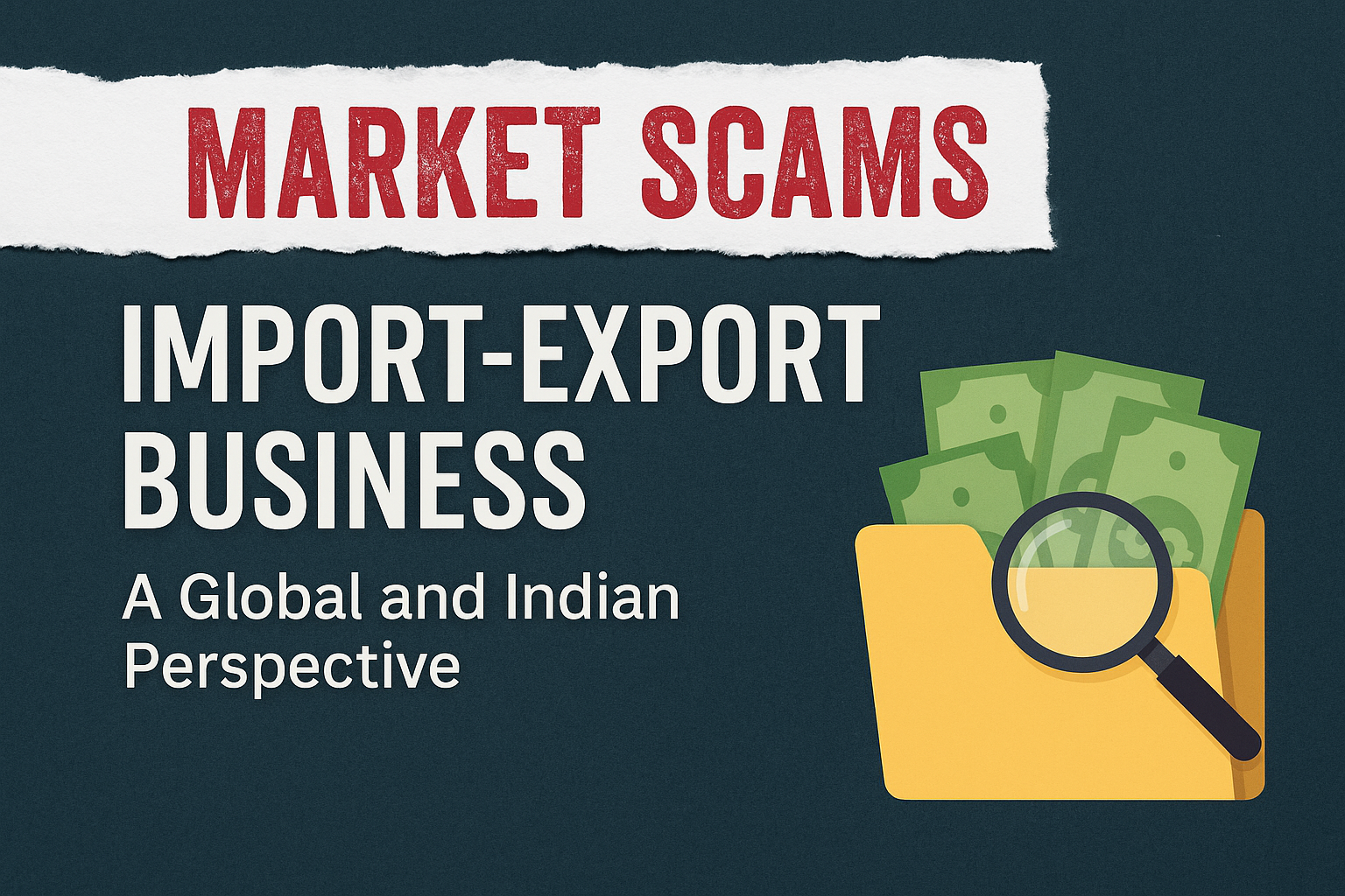 Market Scams in the Import-Export Business: A Global and Indian Perspective